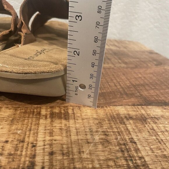 NATURAL SOLE by Naturalizer brown leather comfort sandals 8.5 Slip On Open Toe - Picture 7 of 9